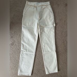 Abercrombie & Fitch white/off white straight leg jeans. Size 4, regular length.
